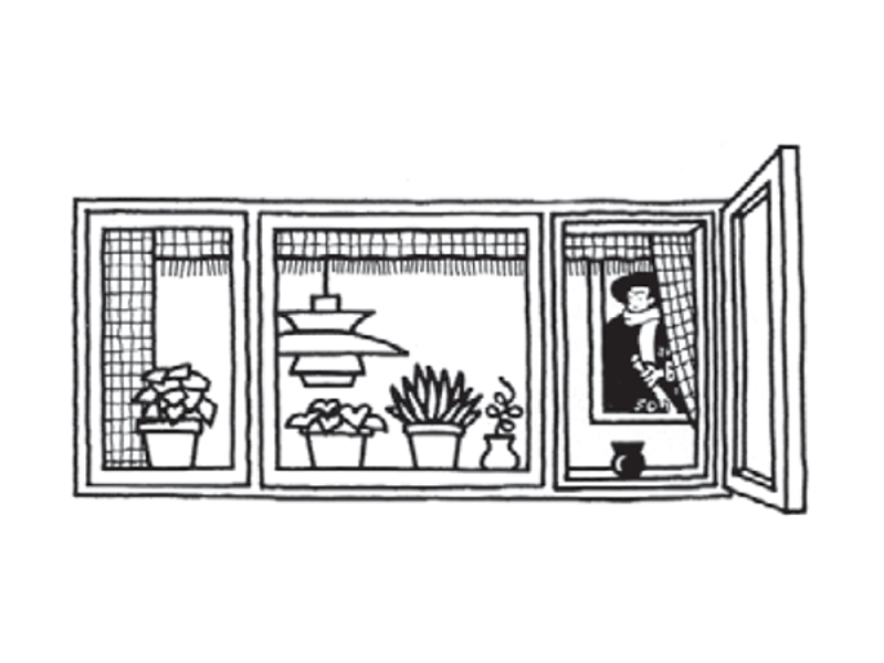 En illustration af at man lukke vinduet op i de rum man opholder sig i.