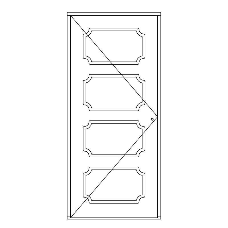 Illustration af facadedør model PD OH 1013