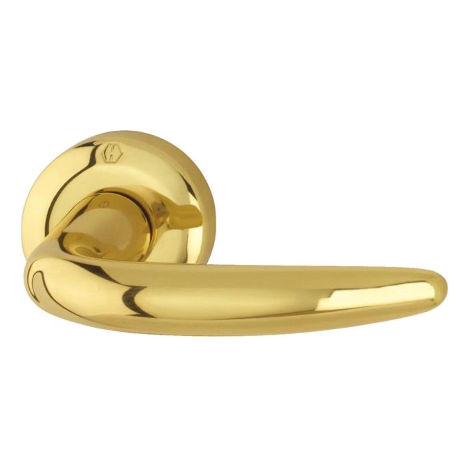 Hoppe Facadedørsgreb. Model Atlanta i farven Messinglook F3.