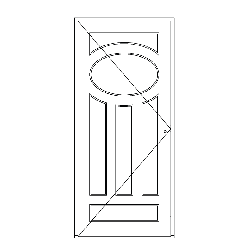 Illustration af facadedør model PD OH 1008