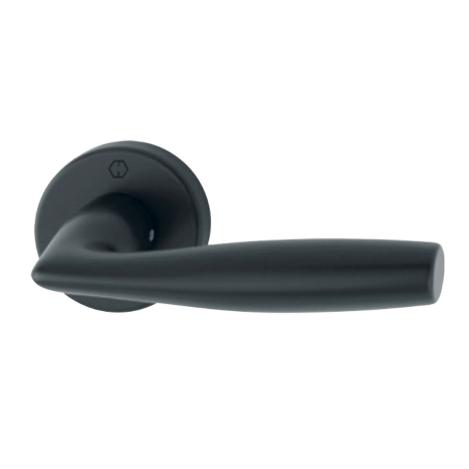 Hoppe Facadedørsgreb. Model Vitoria i farven sort.