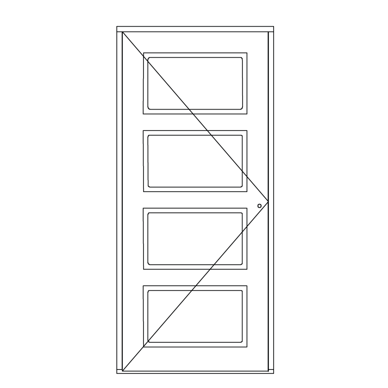 Illustration af facadedør model PD OH 1012