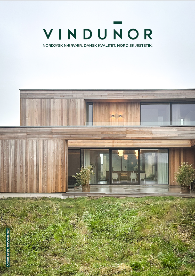 Billede af forsiden på vores profilbrochure. Et flot moderne hus i 2 plan.