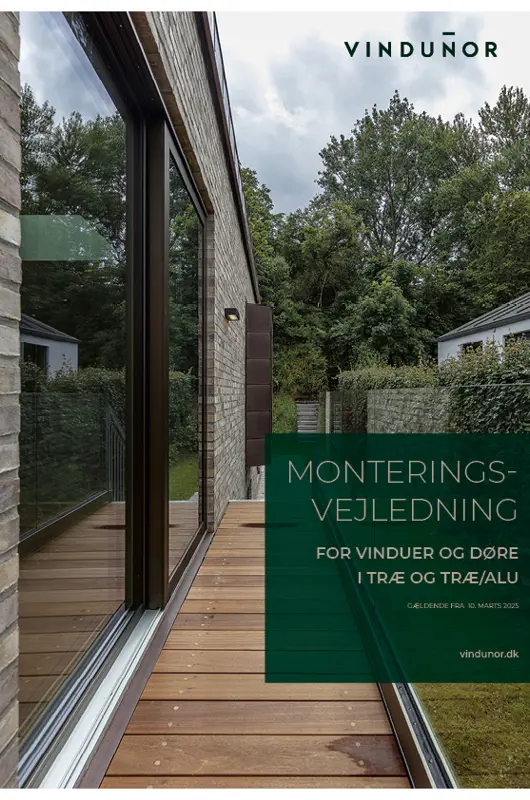 Forsiden af monteringsvejledning både i træ og træ/alu.