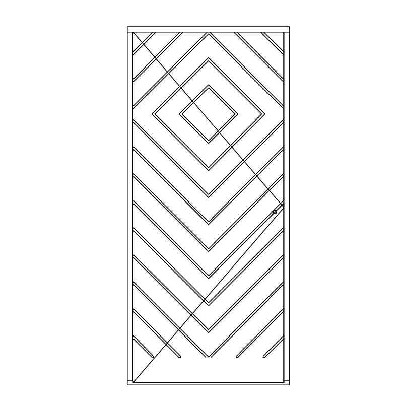 Illustration af facadedør model PD OH 1006