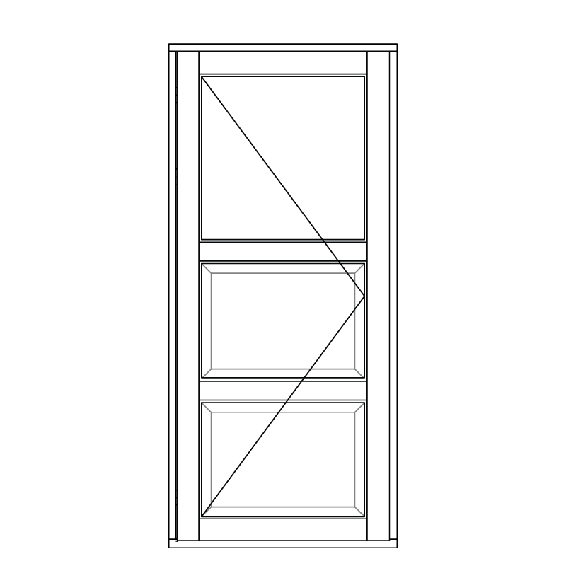 Illustration af terrassedøre model D 134