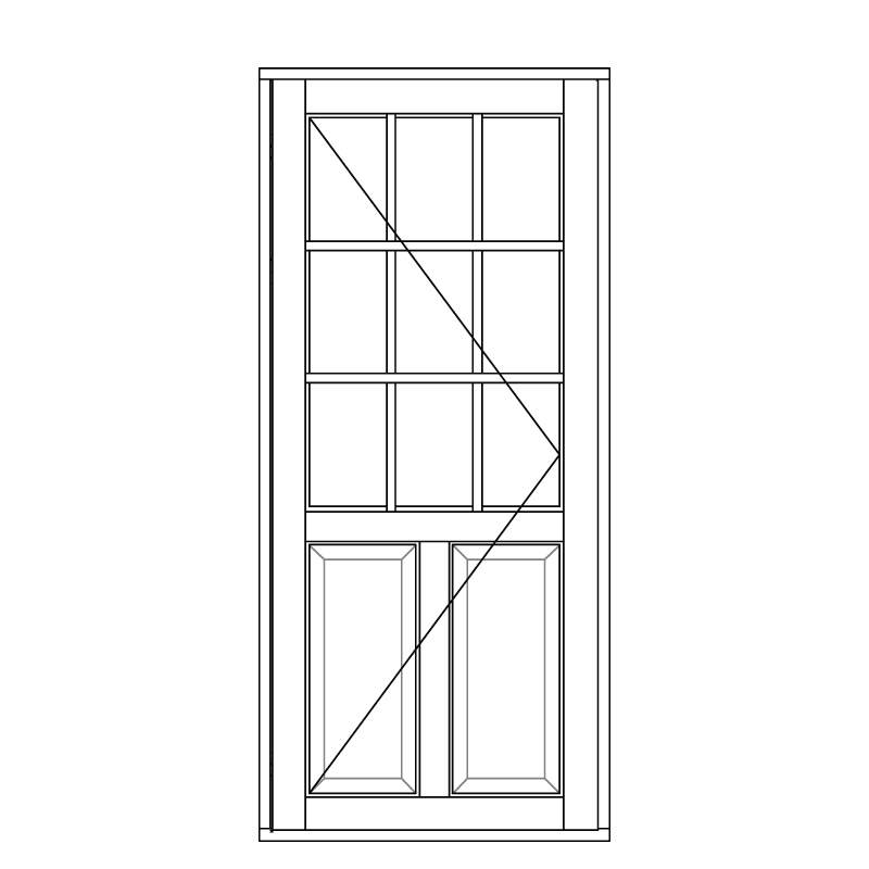 Illustration af terrassedøre model D 129