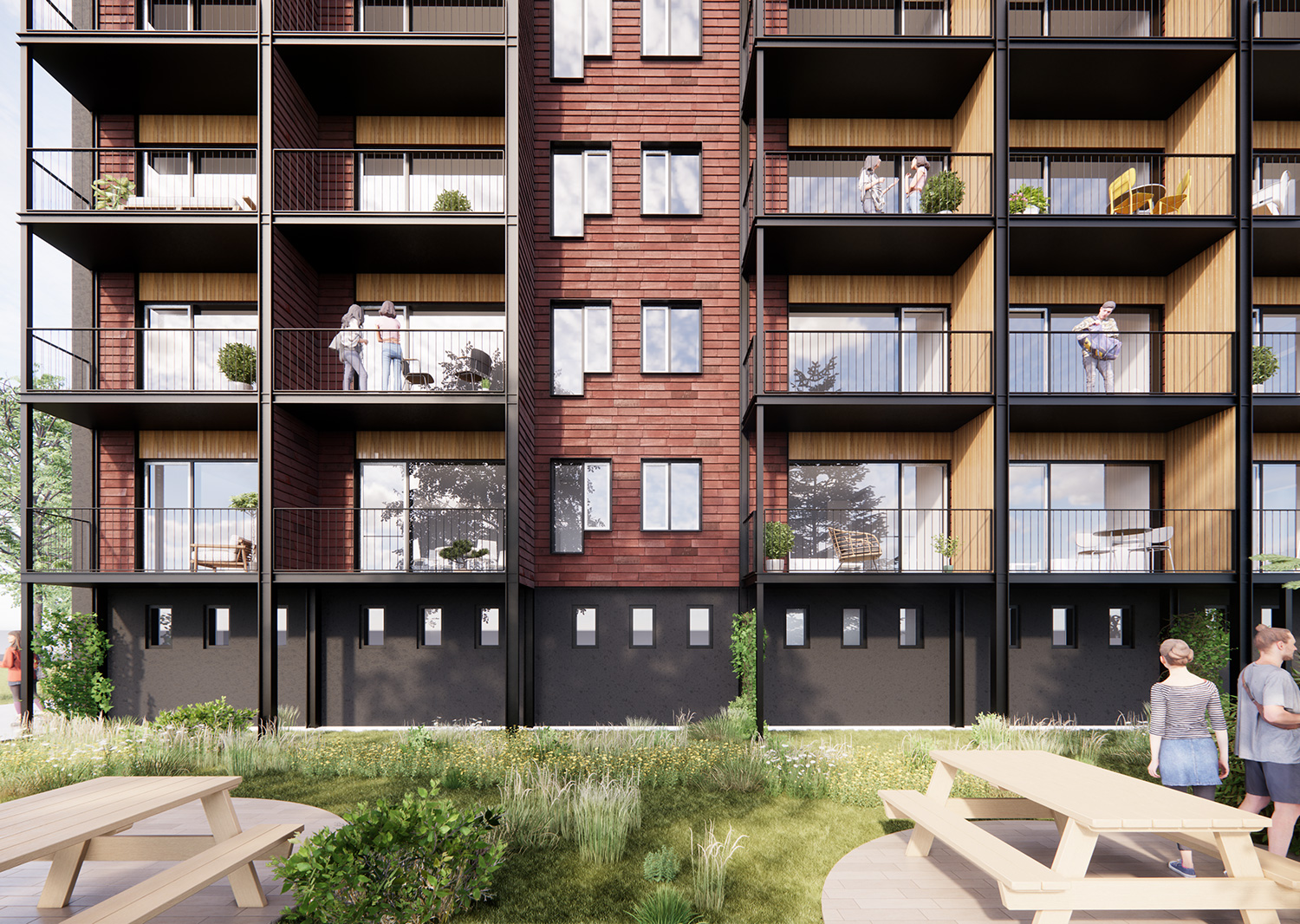 renovering projekt af lejlighedskompleks der skal have ny facade