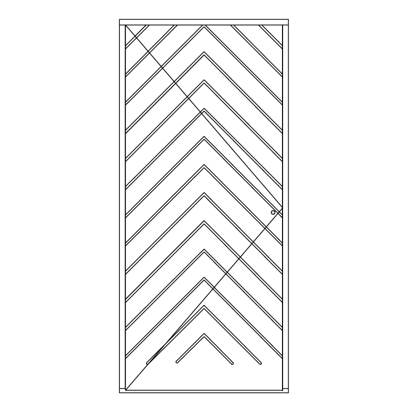 Illustration af facadedør model PD OH 1005