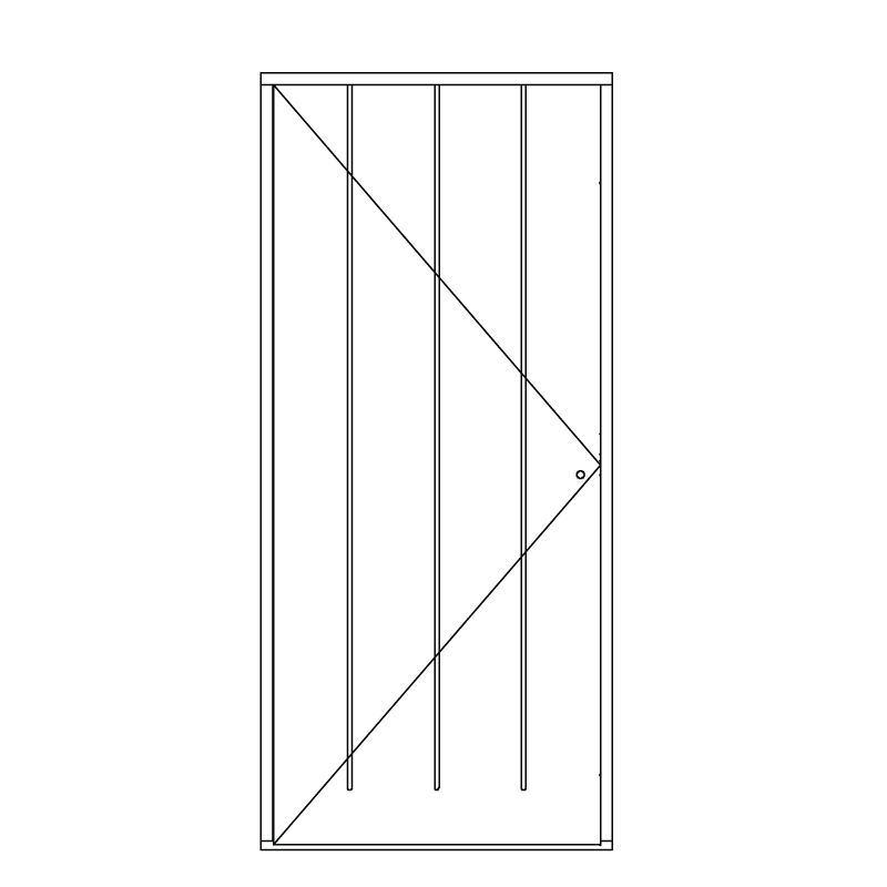 Illustration af facadedør model PD OH 1003