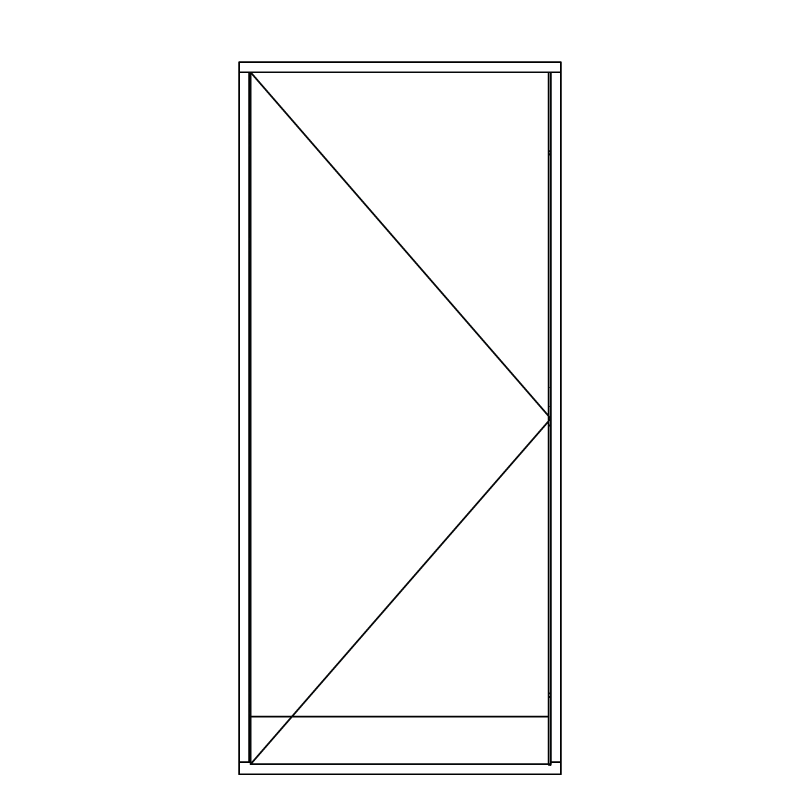 Illustration af facadedør model PD GP