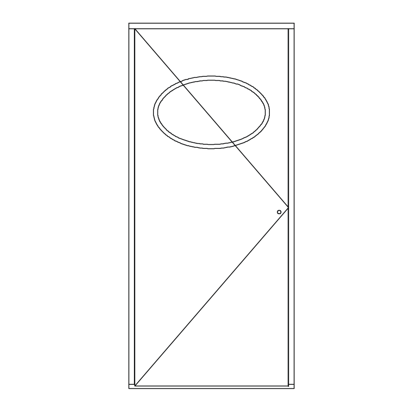 Illustration af facadedør model PD OH 2009