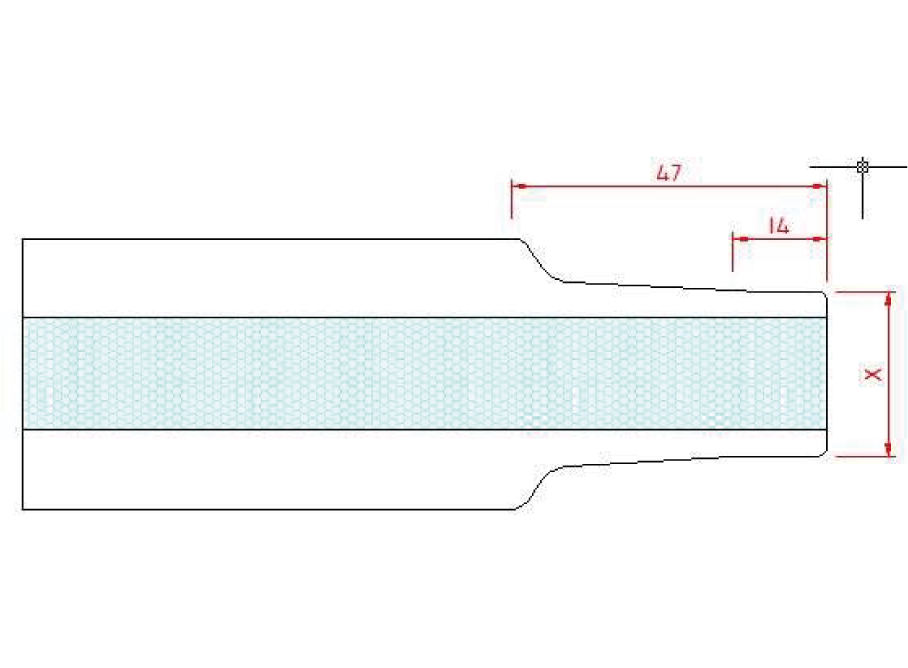 Skitse af en friset fyldning.