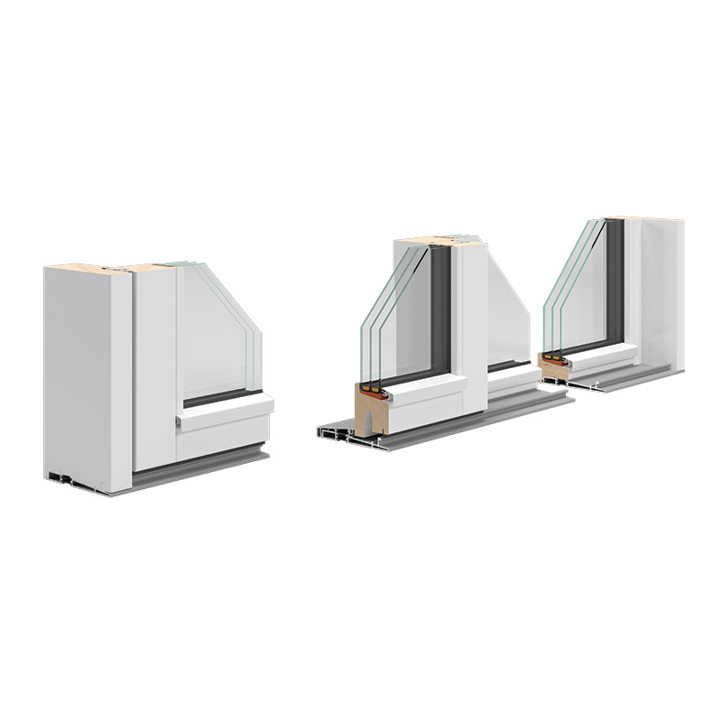 Illustration af Skydedør 3D i 3 lags træ