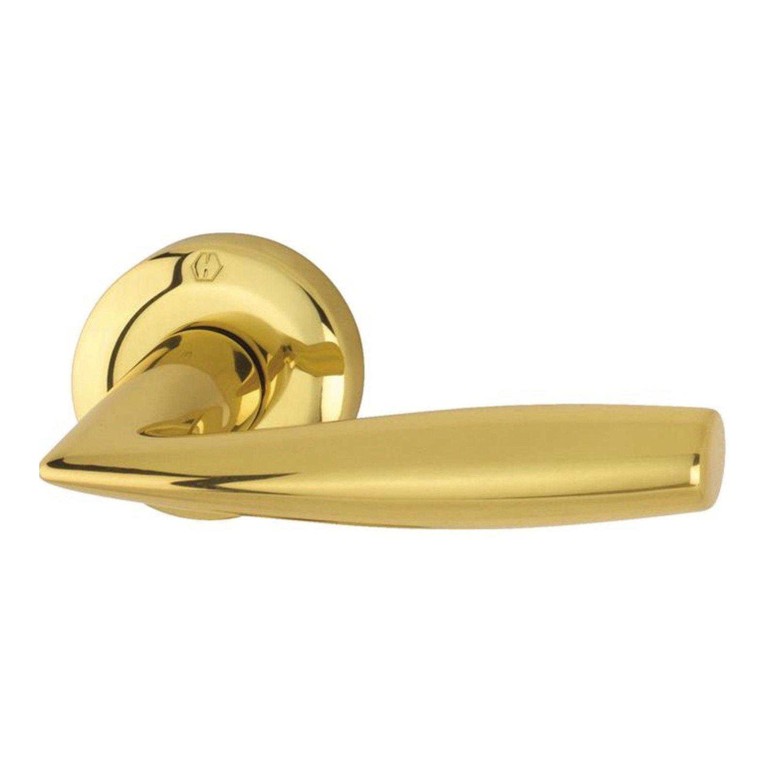 Hoppe Facadedørsgreb. Model Vitoria i farven Messinglook F3.