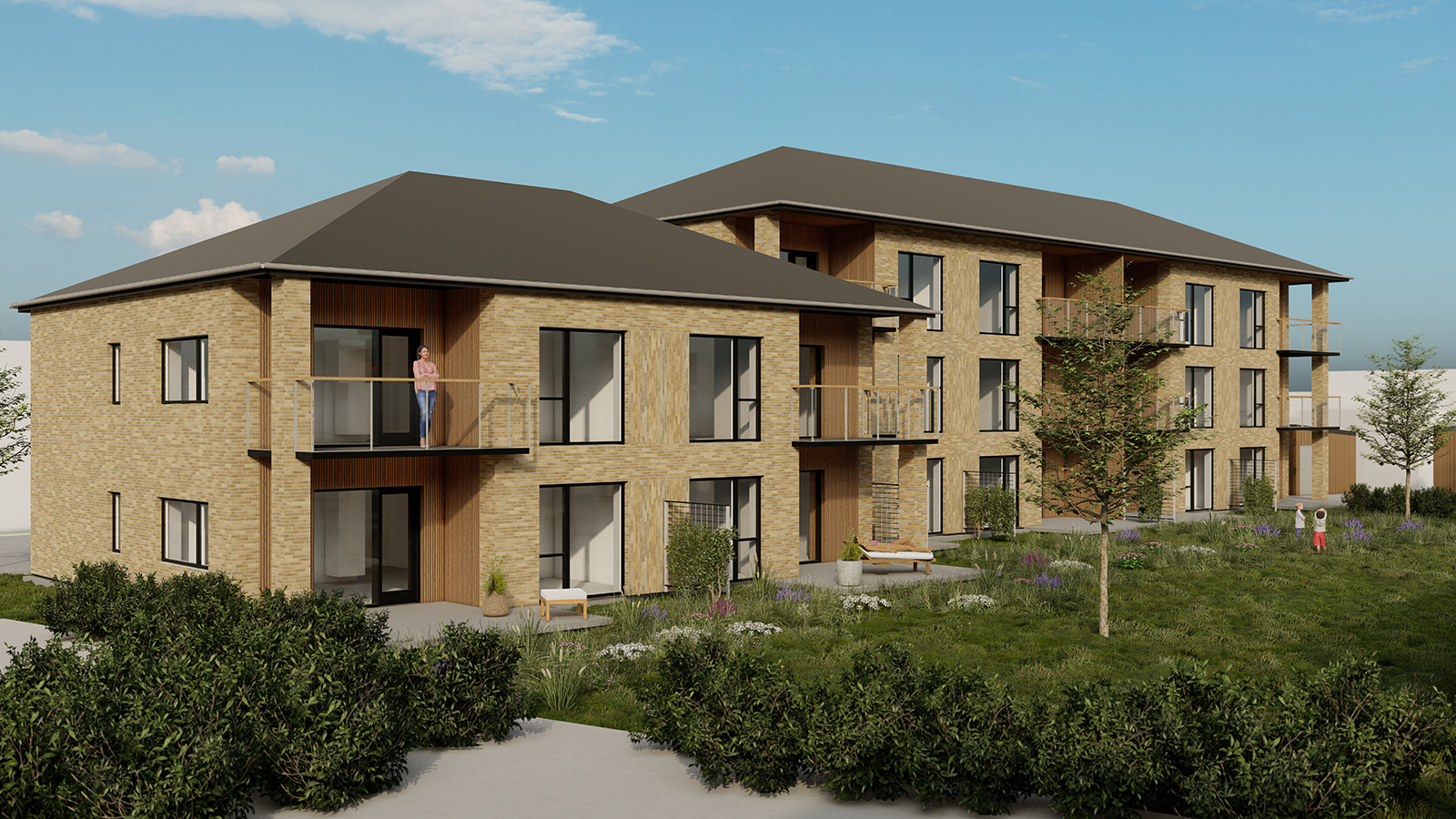 3D tegning over renovering af lejligheder