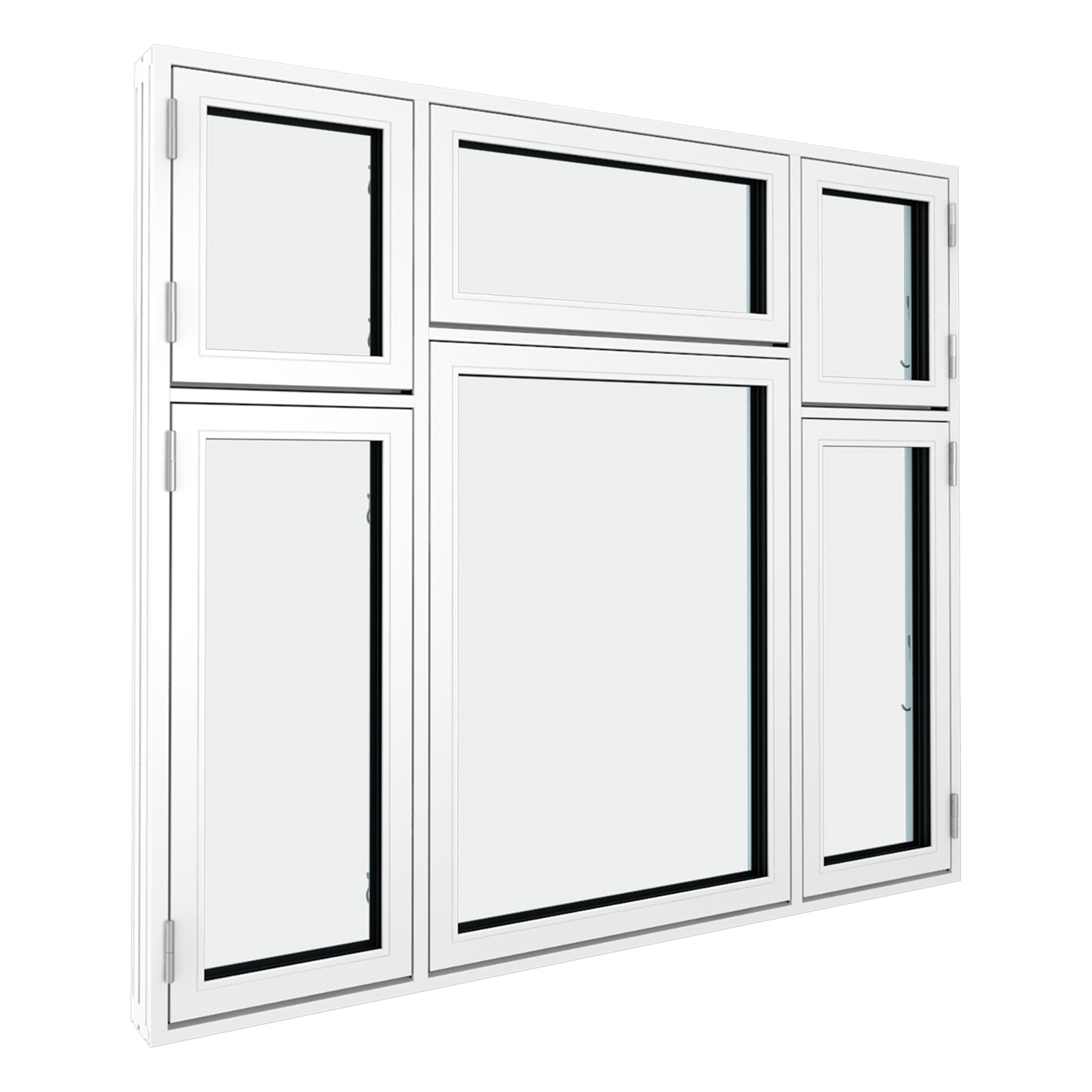 En 3D illustration af et frederiksbergvindue FB 310 i Nor48 