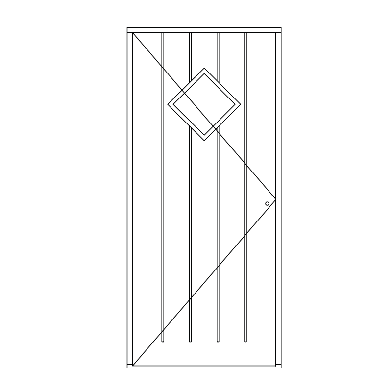 Illustration af facadedør model PD OH 3002