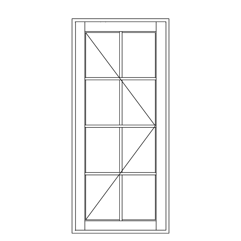 Illustration af terrassedøre model D 108