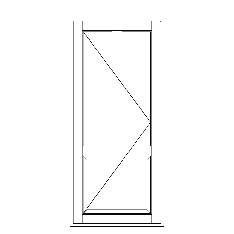 Illustration af terrassedøre model D 143 1F