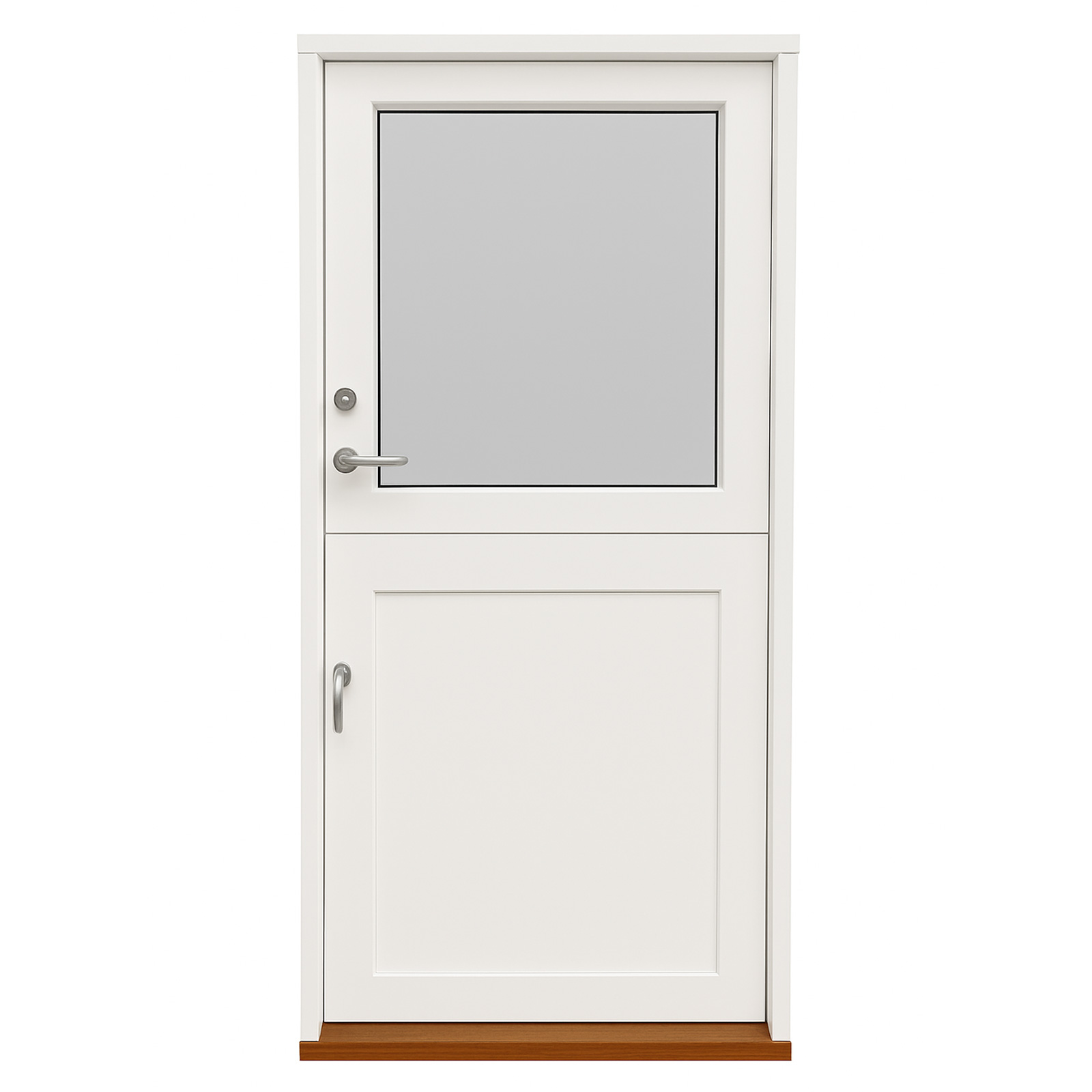 3D illustration af en halvdør