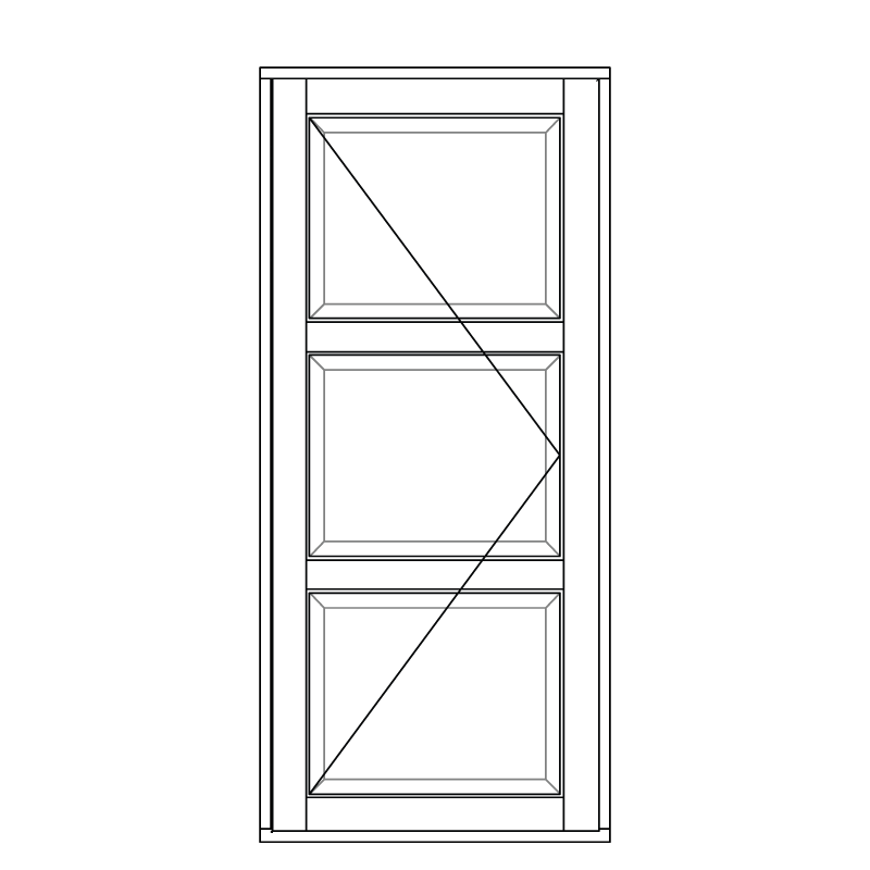 Illustration af terrassedøre model D 135