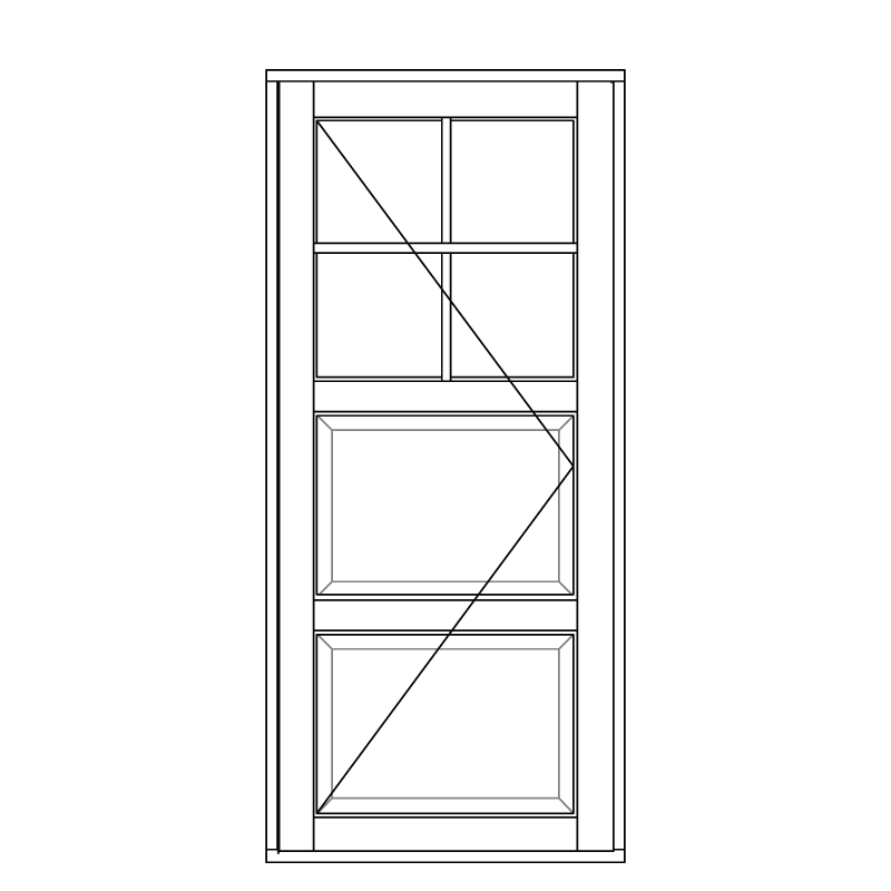 Illustration af terrassedøre model D 124