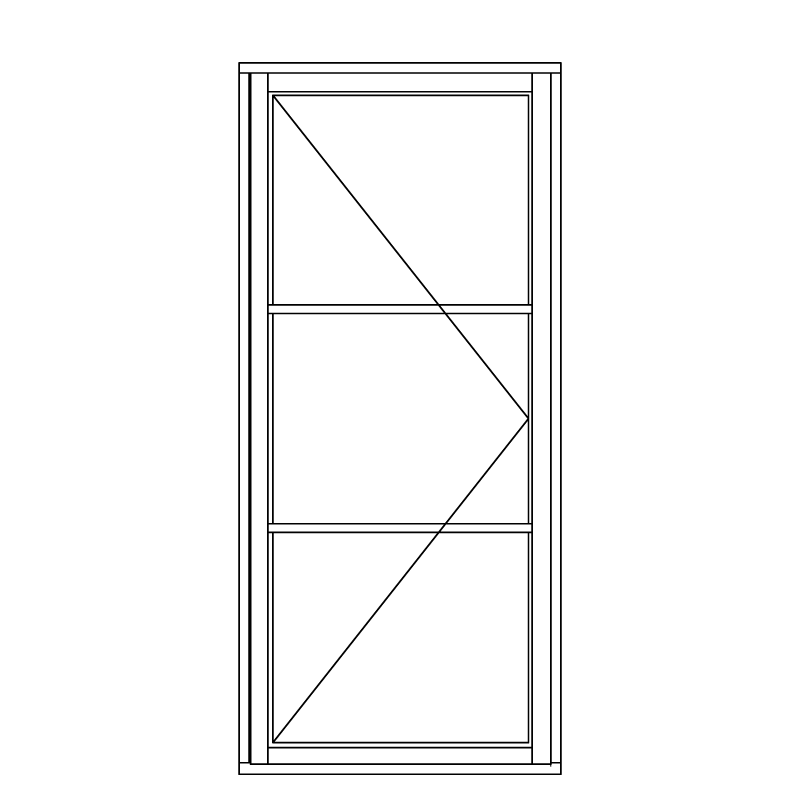 Illustration af vinduesdøre model DV 103