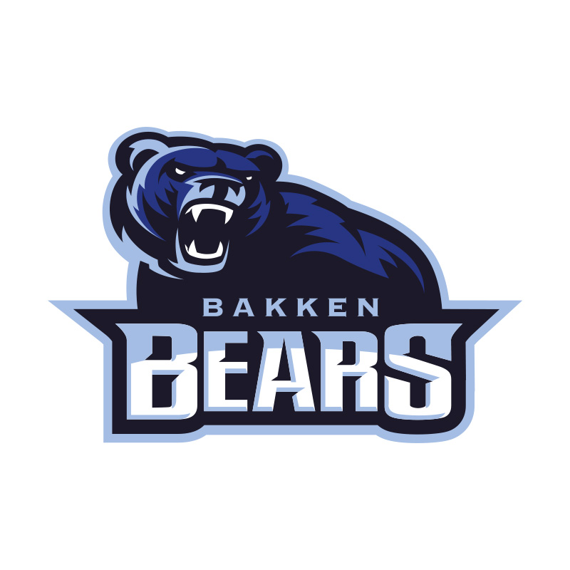 Basketklubben Bakken Bears' logo. En bjørn der brøler.