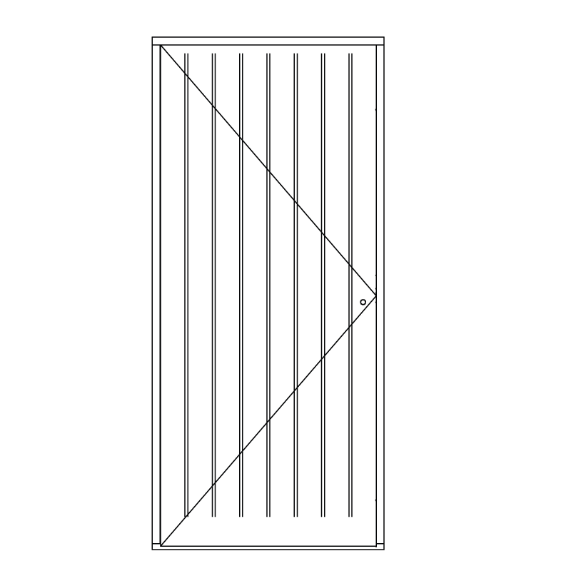 Illustration af facadedør model PD OH 1002 Høng