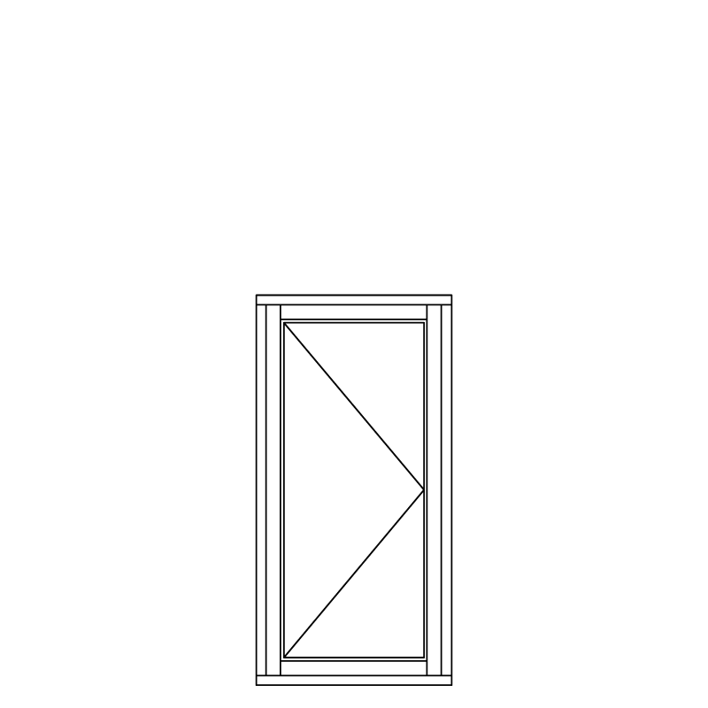 En illustration af et sidehængt vindue model SH 111