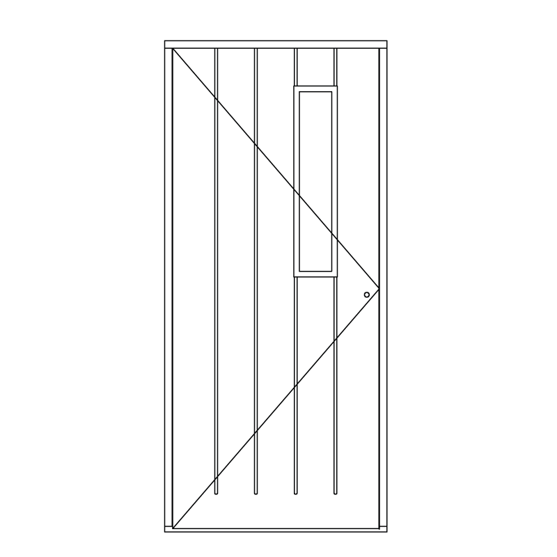 Illustration af facadedør model PD OH 3001