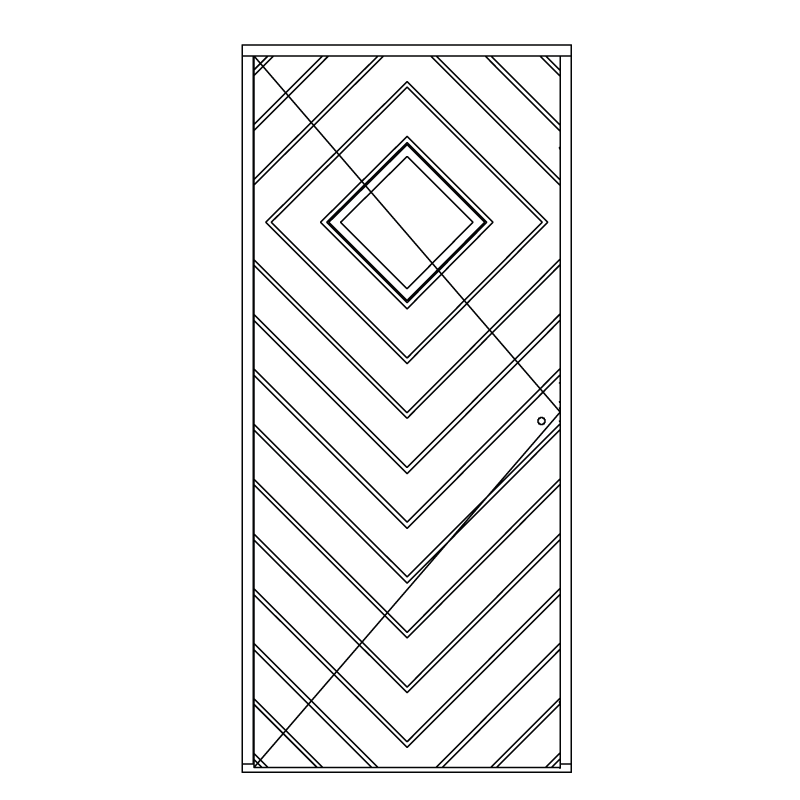 Illustration af facadedør model PD OH 3011