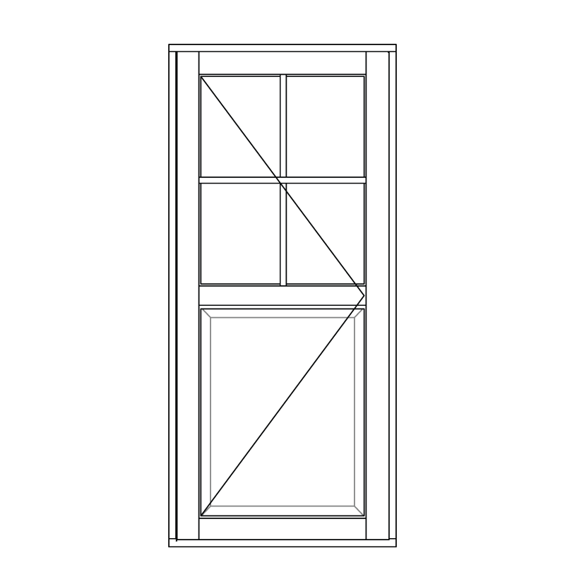 Illustration af terrassedøre model D 114