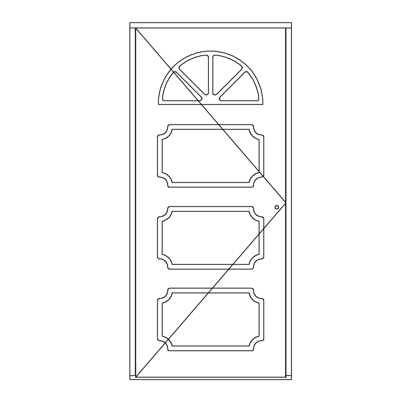 Illustration af facadedør model PD OH 3004