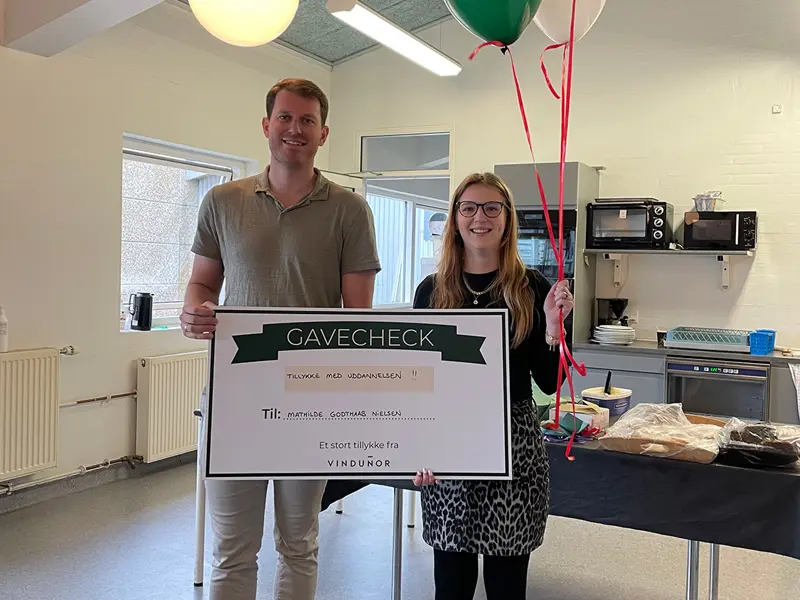 Casper og Mathilde, da Mathilde var færdiguddannet.