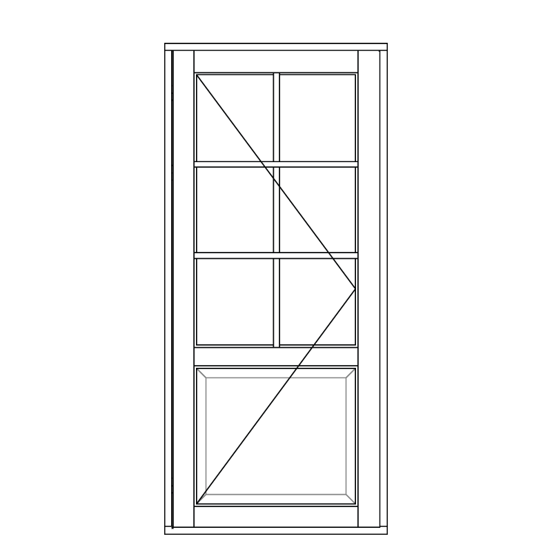 Illustration af terrassedøre model D 116