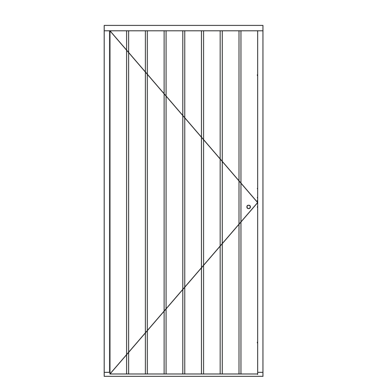 Illustration af facadedør model PD OH 1002