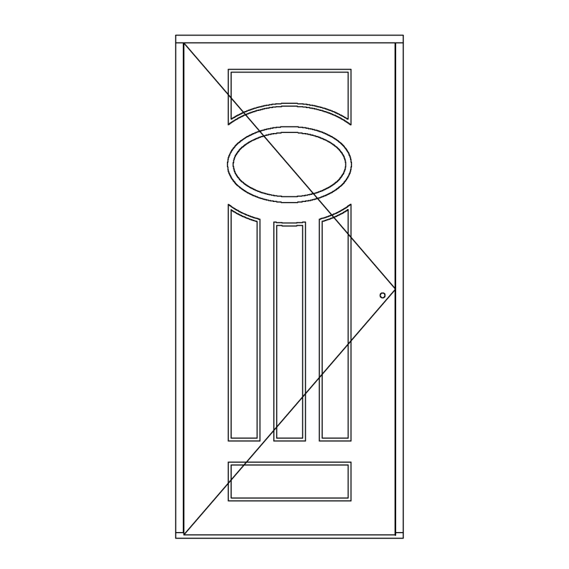 Illustration af facadedør model PD OH 3003