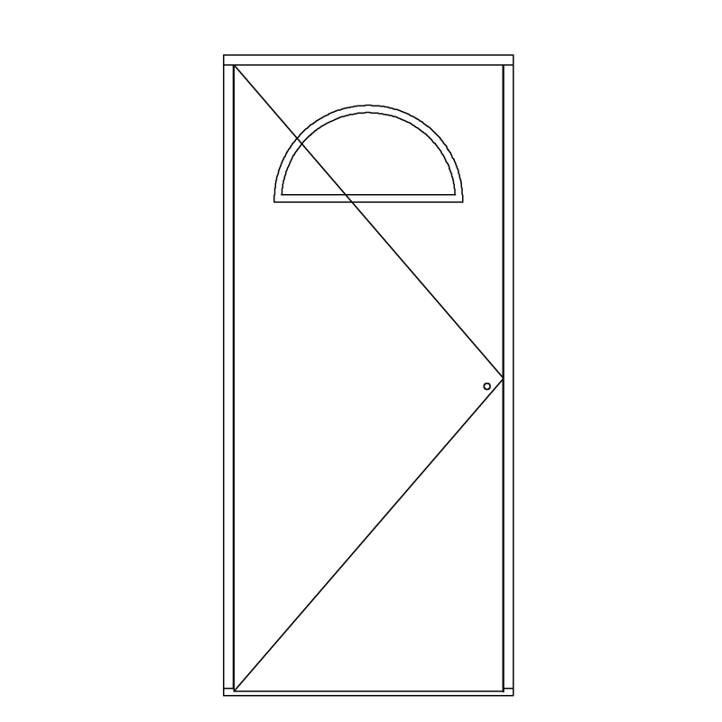 Illustration af facadedør model PD OH 2007