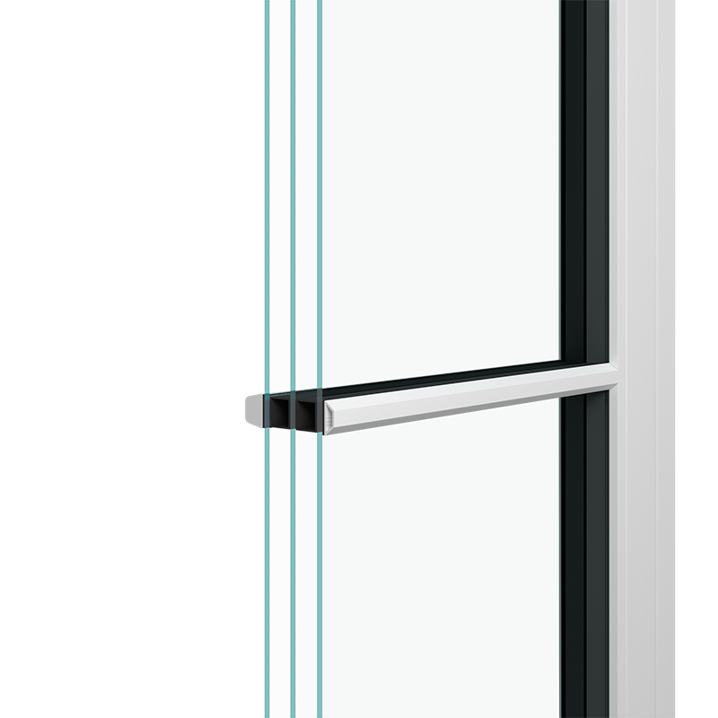 3D illustration af en udvendig 19 mm sprosse til træ/alu Nor48 og Nor360.