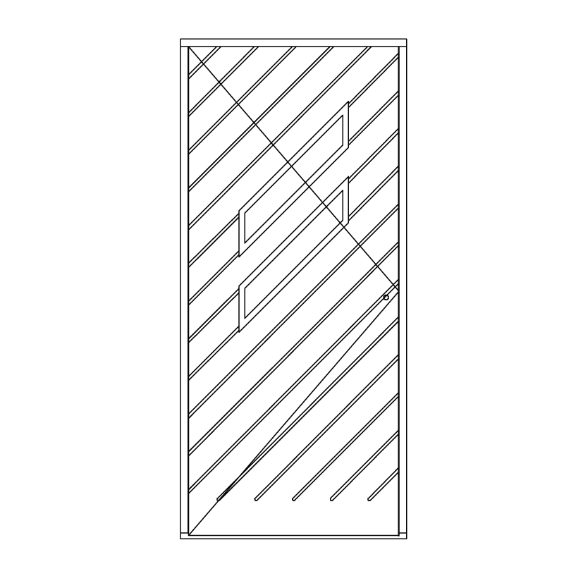 Illustration af facadedør model PD OH 3013